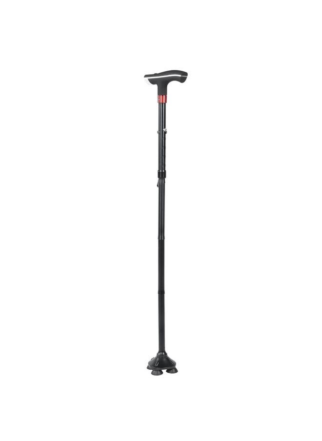 Thoraya Thicken Aluminum Alloy Adjustable Folding Cane Elderly Walking Sticks with Light Alertor  - Image 2