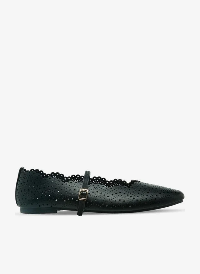 Women Laser Cut Ballerina Shoes