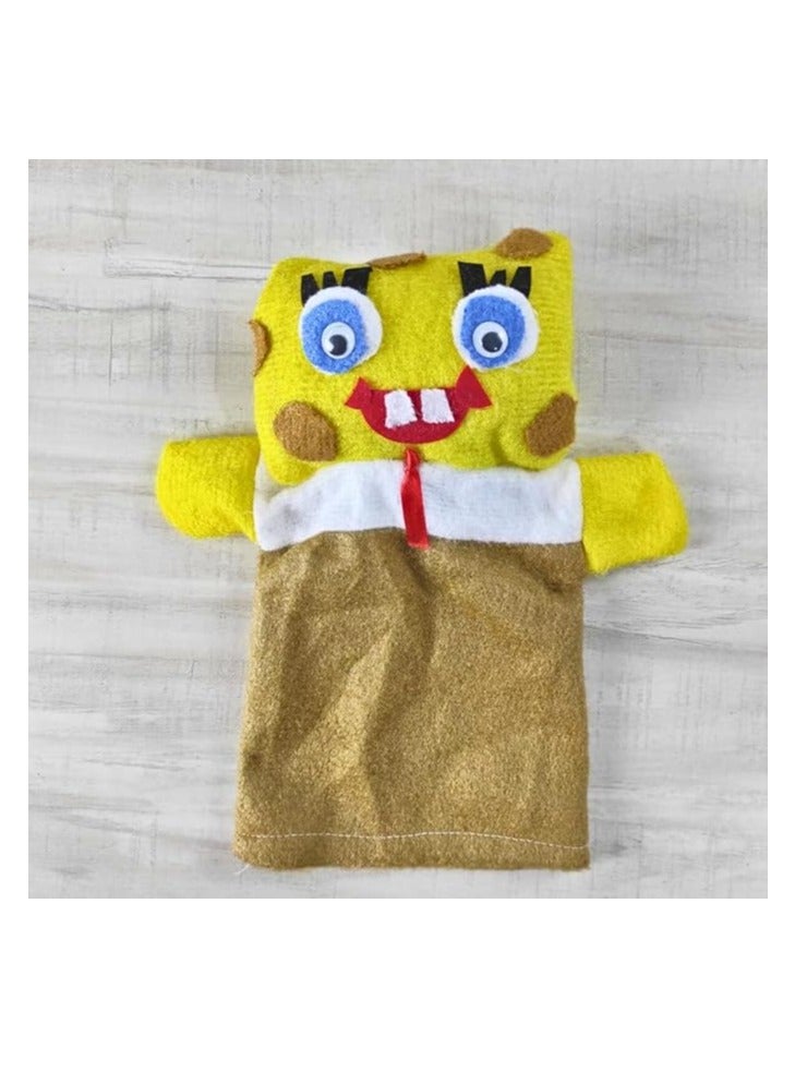 Hand Puppets for Kids Storytelling, Puppet for Theater, Puppet for School, Teaching Speech with Different Characters, Made of High Quality Materials (SpongeBob) - Image 1