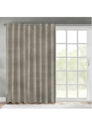 Faux Linen Textured Curtains Durable Fabric-Light Filtering Drapes forLiving Rooms Reception and Bedroom - Steel Grommets - Single Panel Coffee 200W x 240L CM - pzsku/Z0C2E868B2AC395E40571Z/45/_/1730993037/2114a497-742d-4442-a5e1-bfba360fb9a2