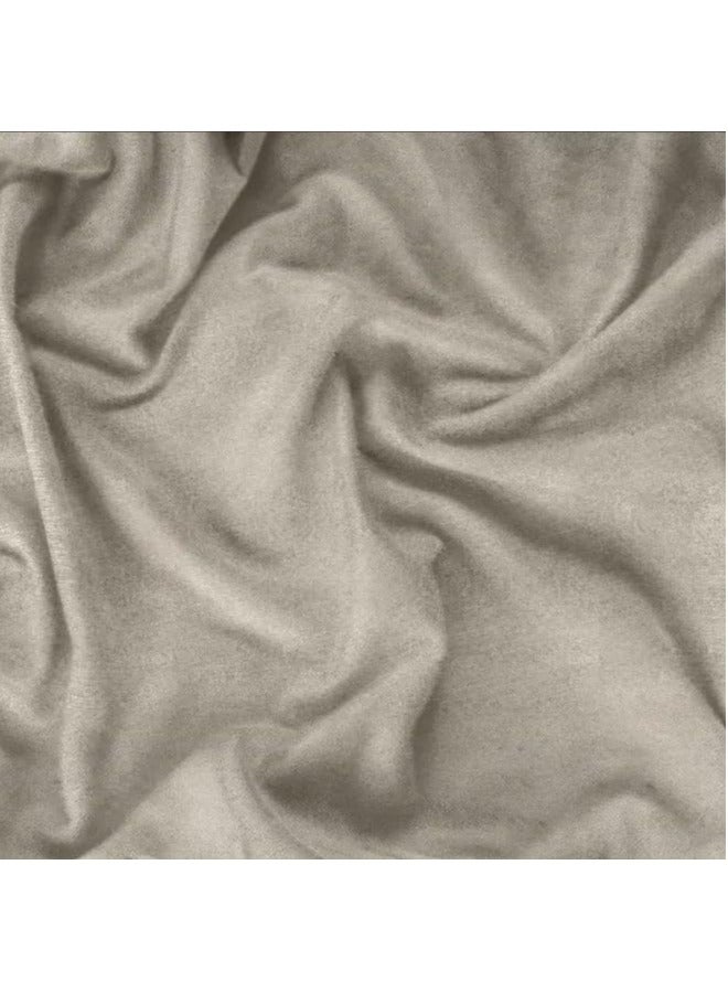 Faux Linen Textured Curtains Durable Fabric-Light Filtering Drapes forLiving Rooms Reception and Bedroom - Steel Grommets - Single Panel Coffee 200W x 240L CM