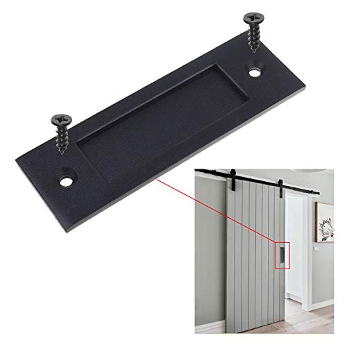 Kare Kind Kare & Kind Sliding Barn Door Handle 6-Inch (Black) - Easy to Install Flat Bottom Finger Pull Set - Solid Steel Smooth Edges for Sliding Barn Doors, Sheds, Garages - Tapping Screws Included - Image 5