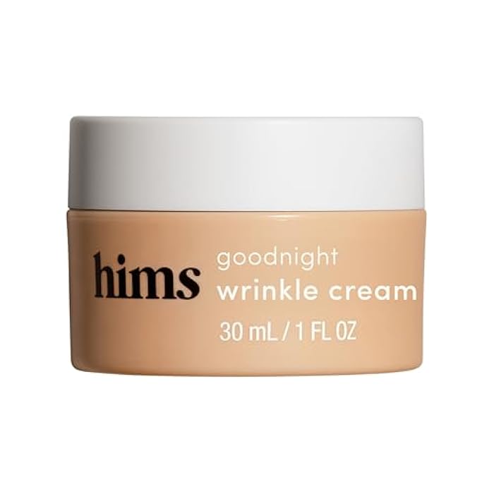 HIMS & HERS hims Goodnight Wrinkle Cream - Hydrating Men's Face Moisturizer with Hyaluronic Acid, Shea Butter & Caffeine - Reduces Wrinkles While You Sleep - 1 fl oz - Image 1