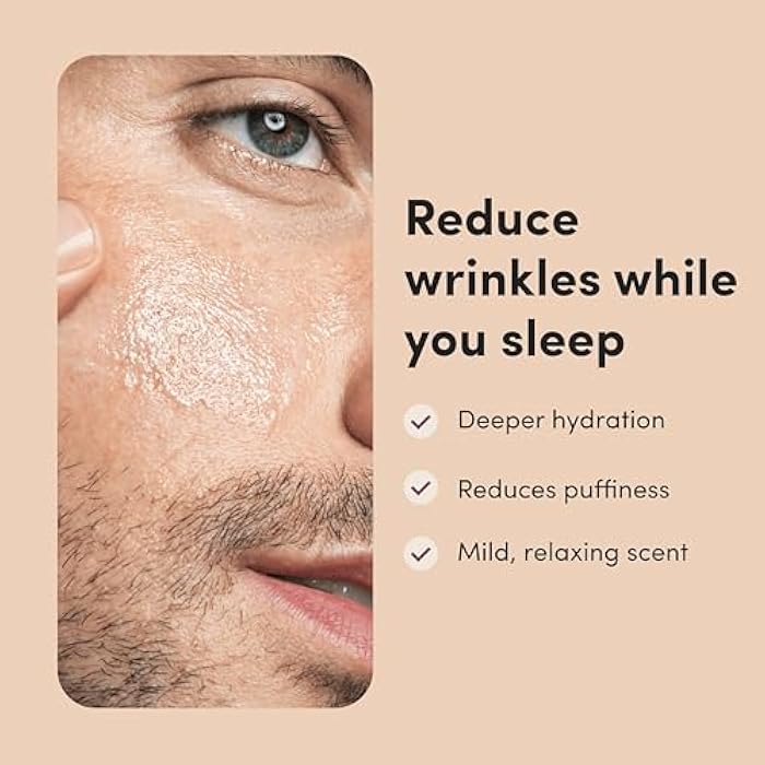 HIMS & HERS hims Goodnight Wrinkle Cream - Hydrating Men's Face Moisturizer with Hyaluronic Acid, Shea Butter & Caffeine - Reduces Wrinkles While You Sleep - 1 fl oz - Image 3