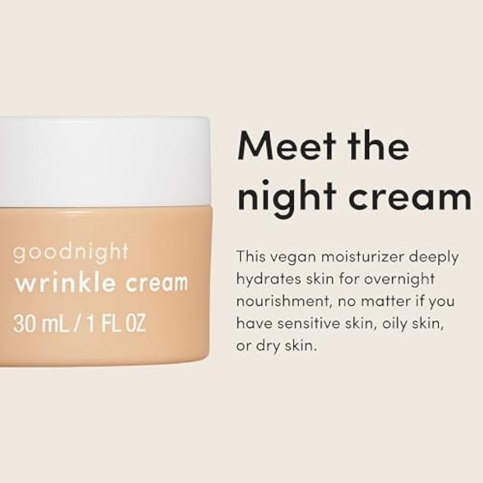 HIMS & HERS hims Goodnight Wrinkle Cream - Hydrating Men's Face Moisturizer with Hyaluronic Acid, Shea Butter & Caffeine - Reduces Wrinkles While You Sleep - 1 fl oz - Image 2