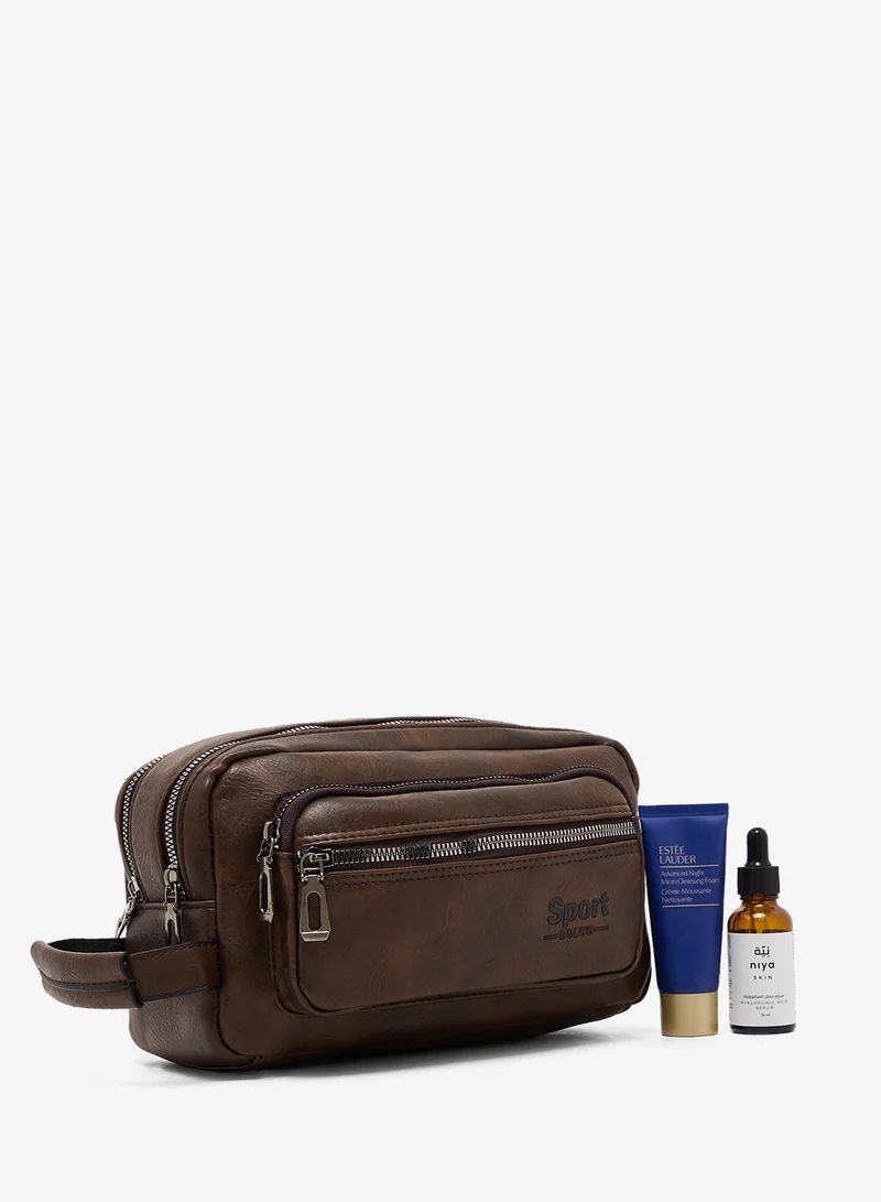 Dual Compartment Toiletry Bag