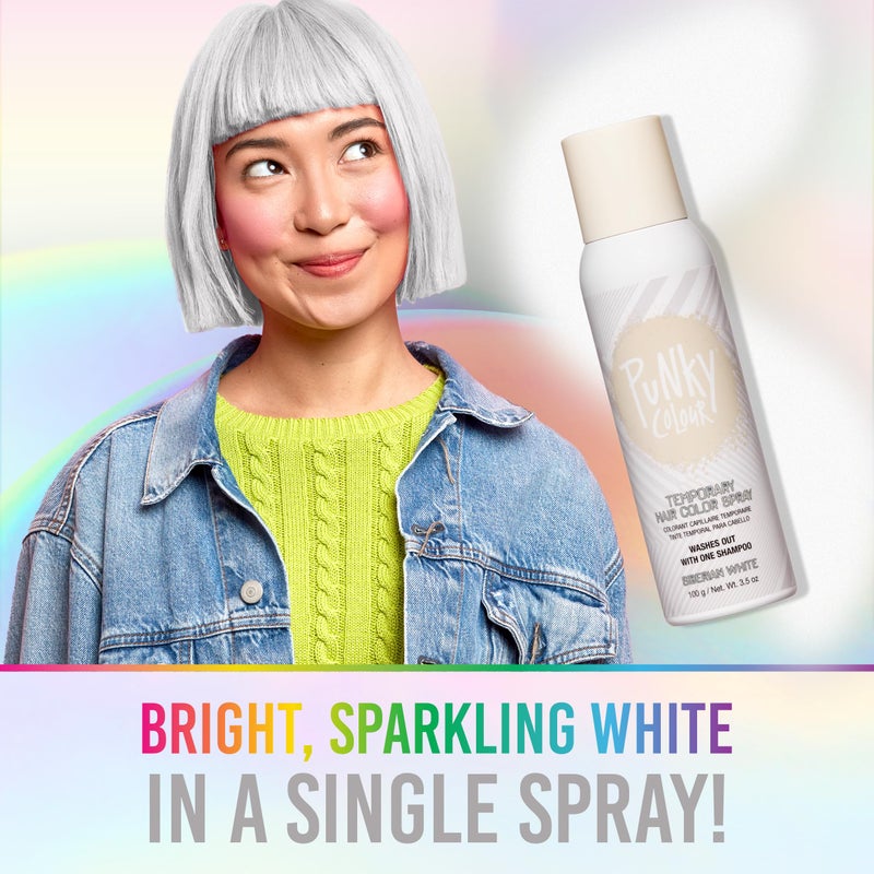 Punky Temporary Hair Color Spray â€“ Siberian White, Instant Vivid Temporary Hair Dye for Women, Wash Out, Hair-Color Spray, 3.5 oz - Image 3