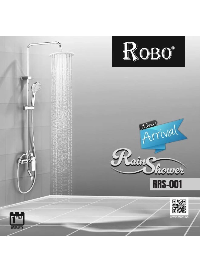 ROBO Rain Shower System with Hand Shower & Control | Modern Bathroom Shower Set | RRS Series  - Image 1