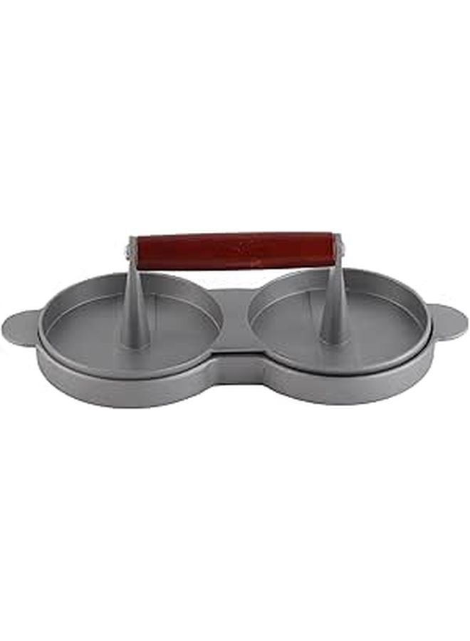 Aluminum Alloy Non Stick Double Burger Press with Arrow Storage Case - Image 1
