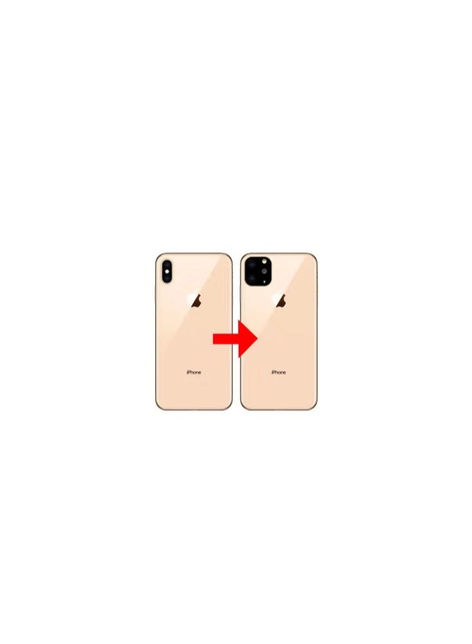 CATANES Camera lens sticker iPhone X/XS change to iPhone 11 Pro/11 Pro Max Gold - Image 1