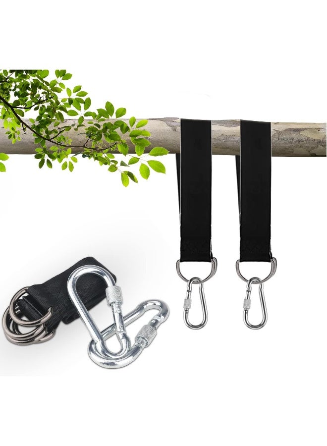 Generic Swing Hanging Straps,2PCS Adjustable Hammock Straps,Tree Hanging Kit with Carabiner for Tree Swing Seat,Max 2200LBS for Hammock - Image 1