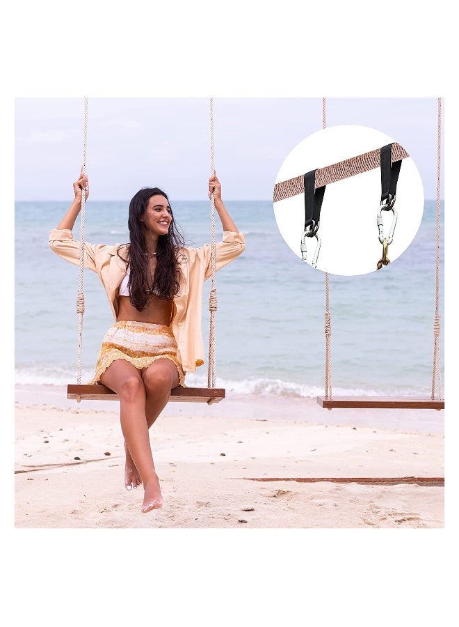 Generic Swing Hanging Straps,2PCS Adjustable Hammock Straps,Tree Hanging Kit with Carabiner for Tree Swing Seat,Max 2200LBS for Hammock - Image 3