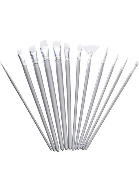 Paint Brushes With High Quality Set Of 12 Pieces