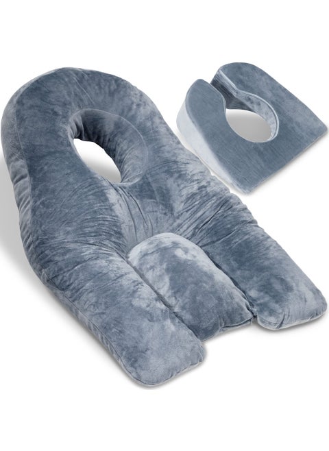 Siennal Face Down Pillow for Sleeping  for BBL or Eye Surgery Recovery  Prone Pillow for Vitrectomy or Retinal Surgery  Home Massage Pillow with Shredded Memory Foam