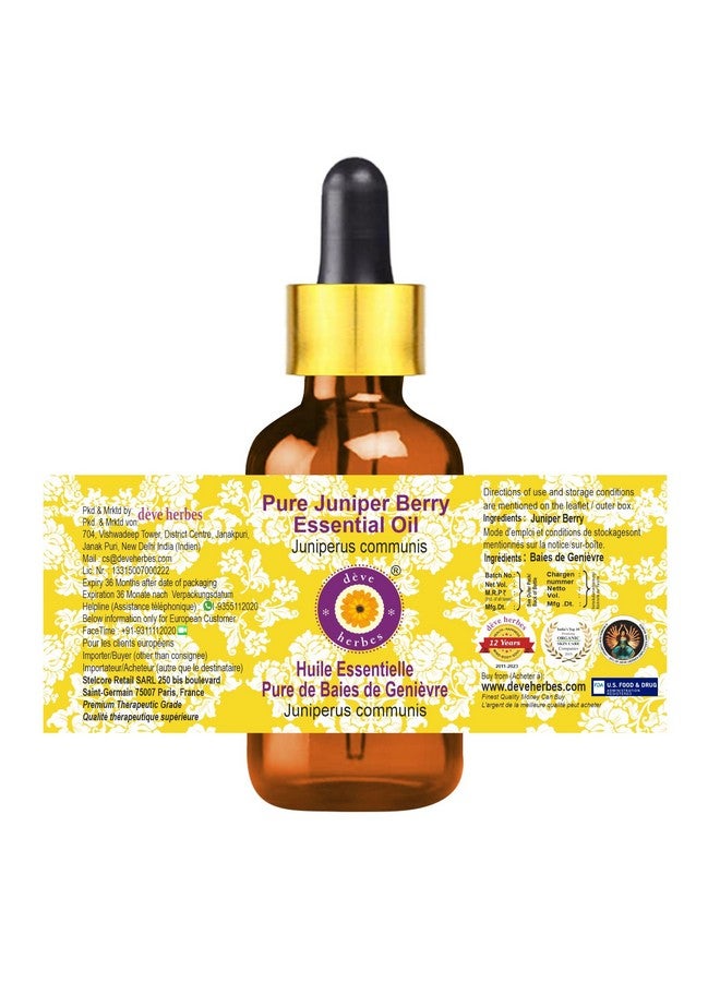 Deve Herbes Juniper Berry Essential Oil (Juniperus communis) with Glass Dropper Pure | Non-Sticky | Non-greasy | Lightweight | Men & Women | All Skin Types | Steam Distilled 30ml - Image 3