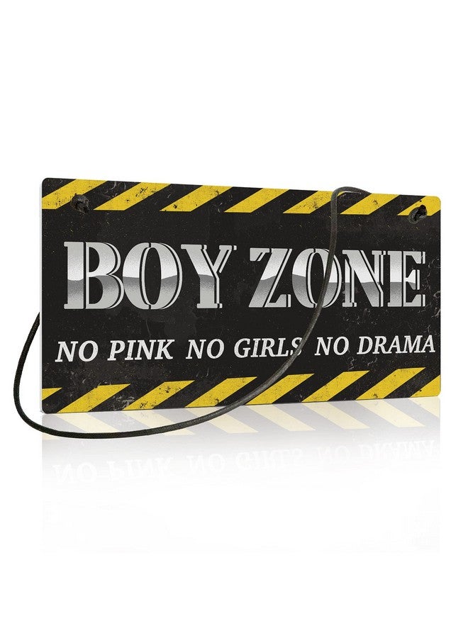 Putuo Decor Little Man Cave Sign, Boys Room Wall Decor for Kids, Toddler Boys, Baby, 10x5 Inches PVC Hanging Plaque Gift (Boys Zone No Pink No Girls No Drama) - Image 1
