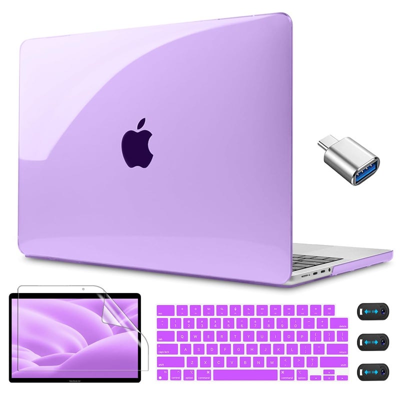 CISSOOK Crystal Purple Case for MacBook Pro 14 Inch 20212023 2024 2025 2026 Plastic Hard Shell Cover for MacBook Pro 14 M1 M2 M3 M4 M5 - Image 2