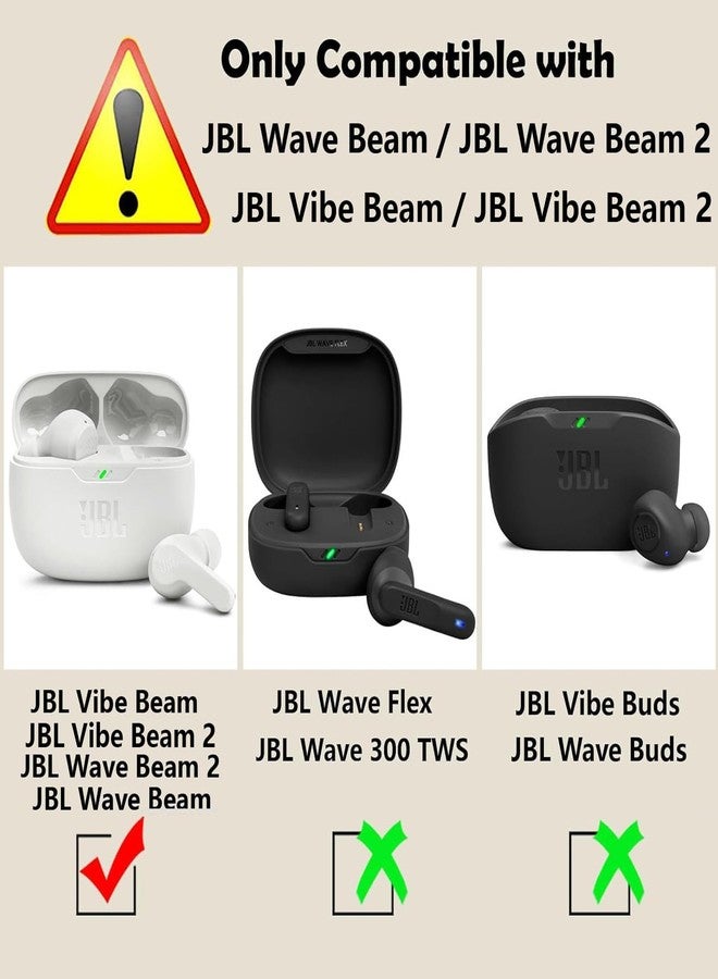 EasyBee [2 Pack] easyBee Case Compatible with JBL Vibe Beam/JBL Vibe Beam 2 Charging Cover, with 2 Keychain and 2 Anti-Lost Strap, Soft Liquid Silicone Ultra Thin Shockproof Protective Kit - Black and Blue - Image 2