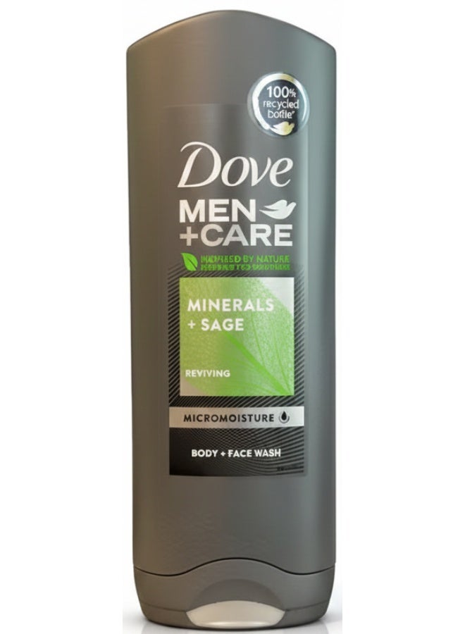 دوف غسول الجسم والوجه دوف مين+كير بالمعادن والمريمية ميكرومويستشر 250 مل