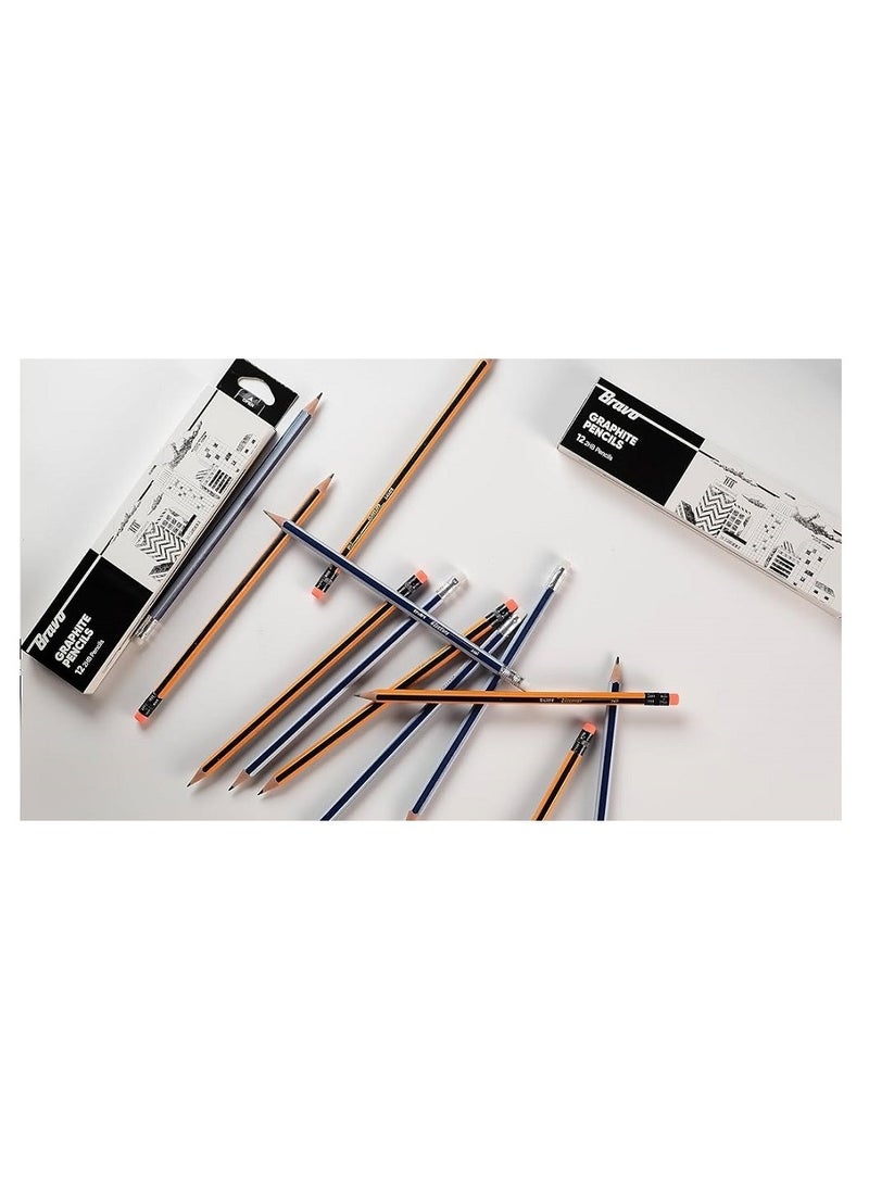 Bravo Graphite Pencil 2 HB- Pack of 12 Pencil Bravo - Image 4