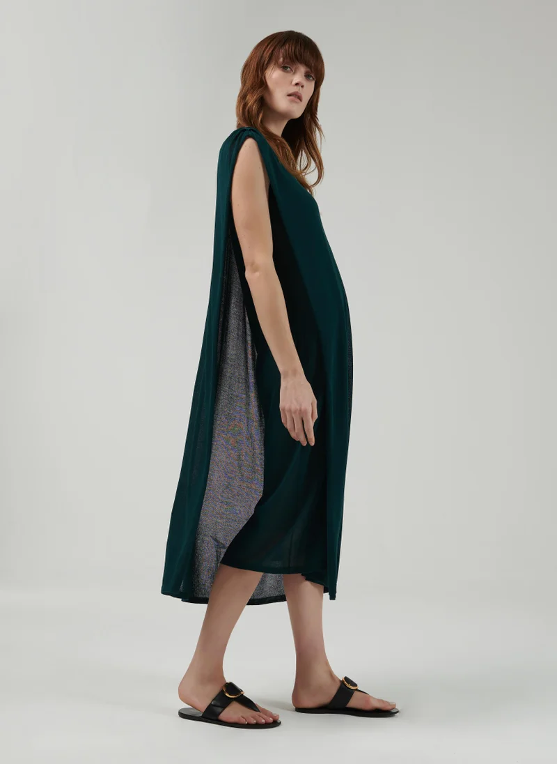 leem  Asymmetric Knitted Kaftan - Shorter length for Women | Best Price UAE
