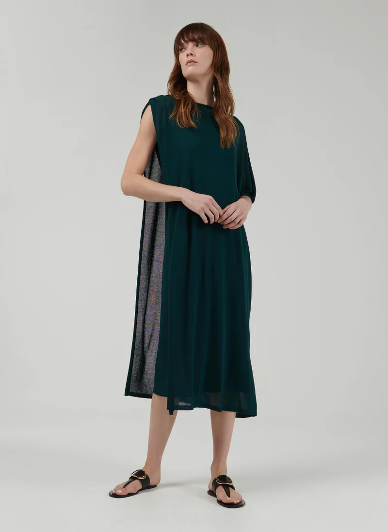 leem Asymmetric Knitted Kaftan - Shorter length