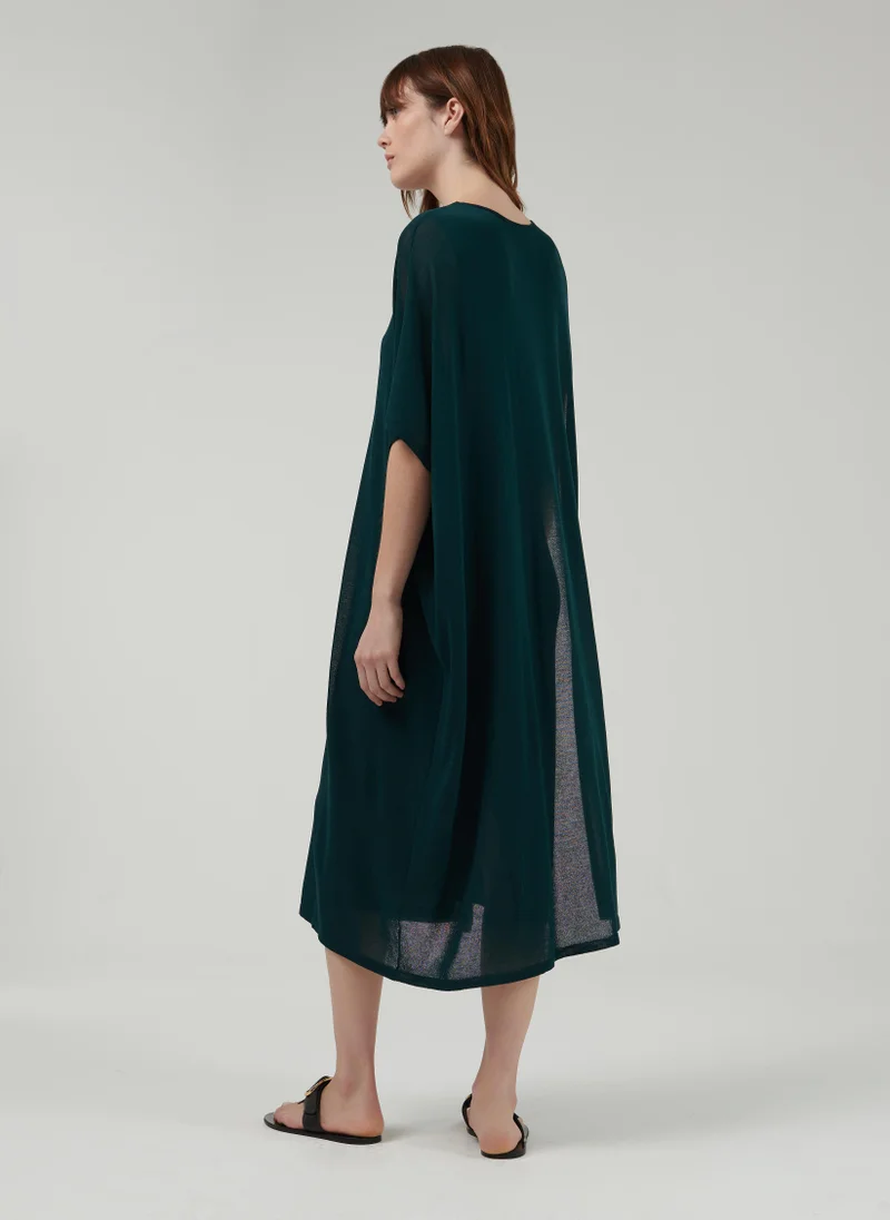 leem Asymmetric Knitted Kaftan - Shorter length
