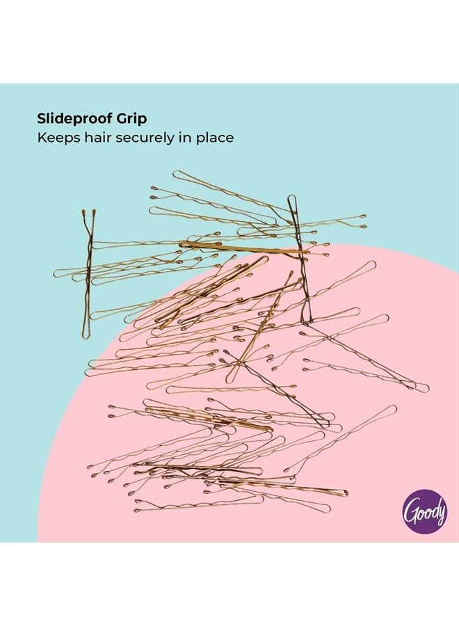 Goody Ouchless Hair Bobby Pins - 50 Count, Metallic Blonde - Slideproof and Lock In Place - Suitable for All Hair Types - Pain-Free Hair Accessories for Women and Girls - All Day Comfort - Image 3