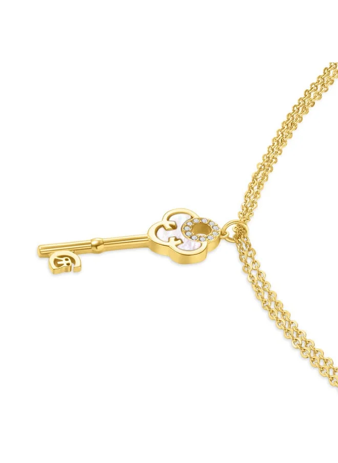 CERRUTI 1881 Gabriella Gold Plated Big Necklace with Crystals