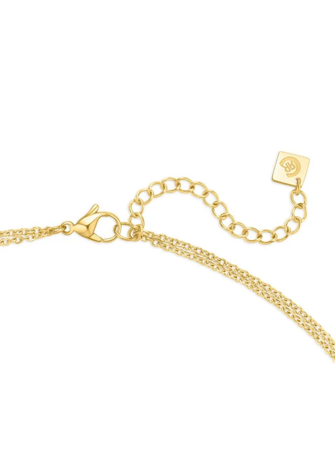 CERRUTI 1881 Gabriella Gold Plated Big Necklace with Crystals