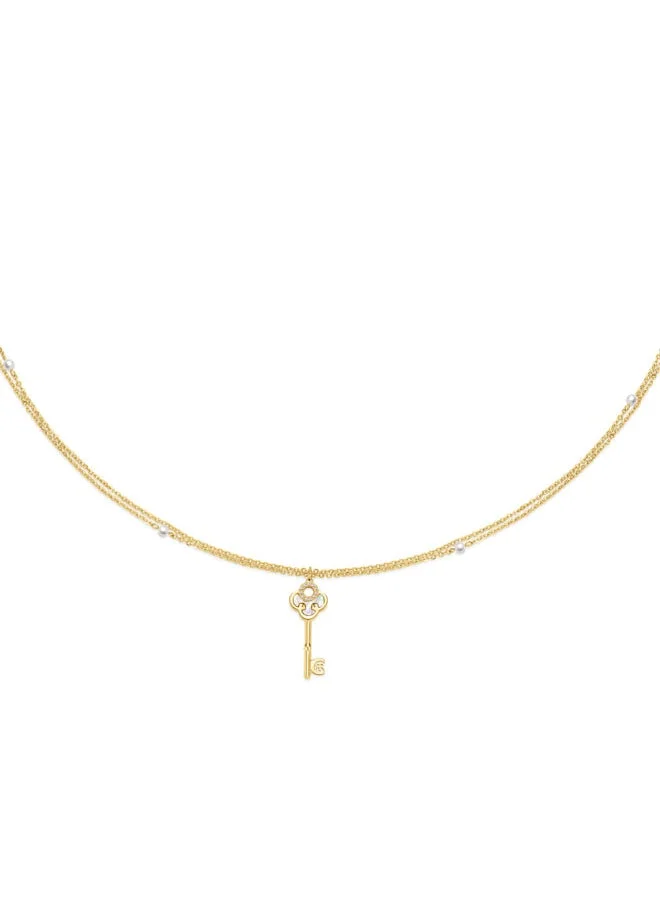 CERRUTI 1881 Gabriella Gold Plated Big Necklace with Crystals