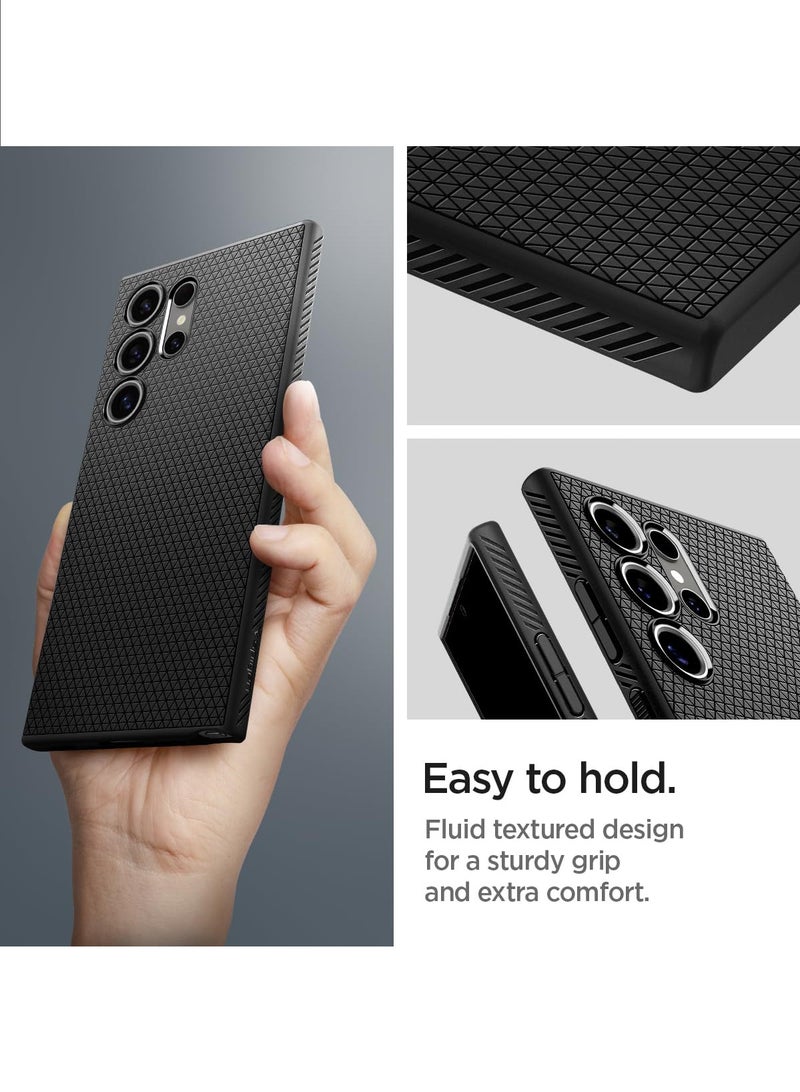 for Samsung Galaxy S24 ULTRA protective case, black phone case, minimalist geometric grid soft case - Image 2