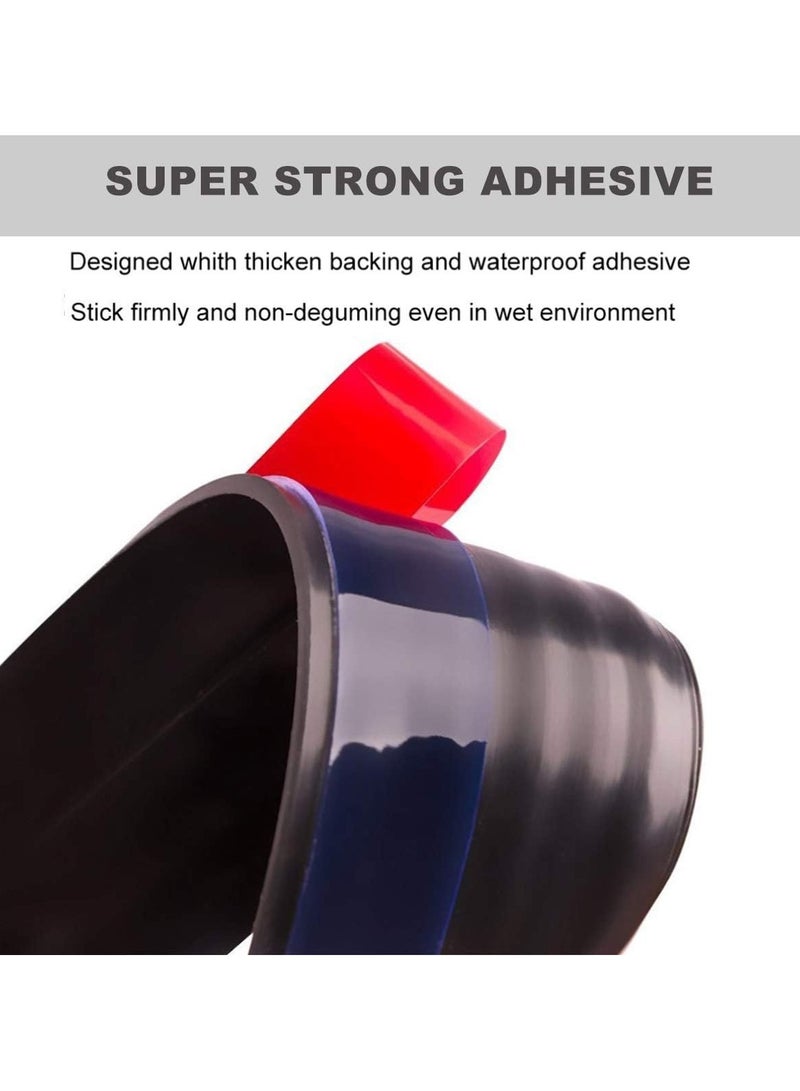 SHAYDX 39-Inch Self-Adhesive Door Draft Stopper (Black) – Under Door Soundproof Seal Strip & Weather Stripping Draft Excluder - Image 2