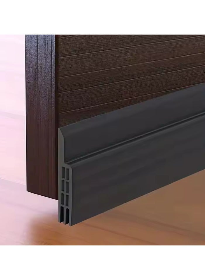 SHAYDX 39-Inch Self-Adhesive Door Draft Stopper (Black) – Under Door Soundproof Seal Strip & Weather Stripping Draft Excluder - Image 1