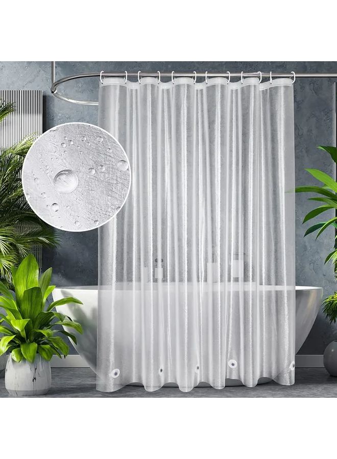 Clear Shower Curtain Liner 78 74 Inch With 12 Hooks And 3 Magnets - Image 4