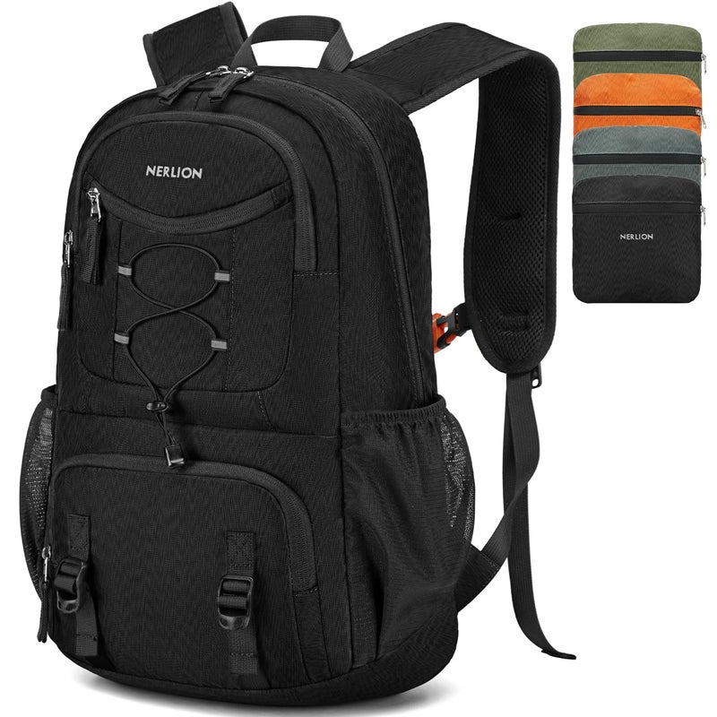 NerIion Nerlion 35L Hiking Backpack Travel Backpack for Men Women Camping Waterproof Outdoor Hiking Daypack Lightweight Backpack Black - Image 3