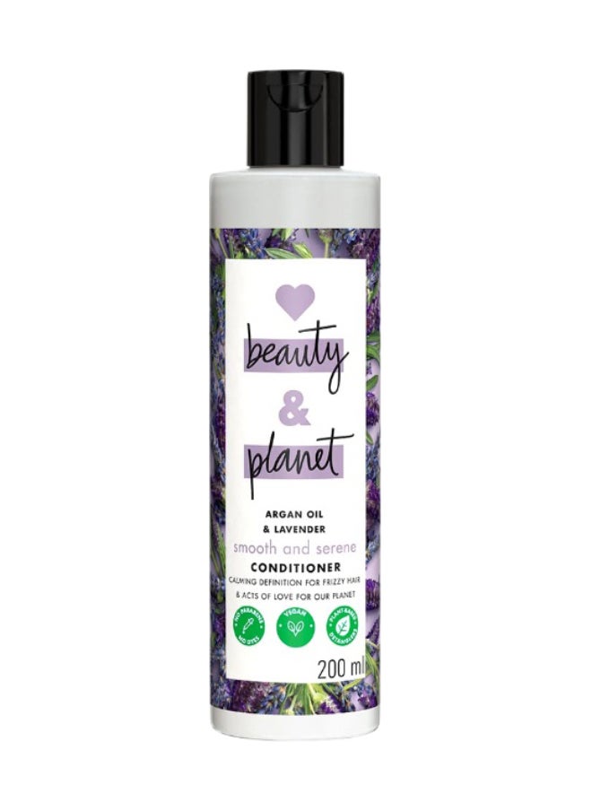 love beauty and planet - Smooth Serene Conditioner With Argan Oil And Lavender, Paraben And Dye Free 200Ml - Image 1