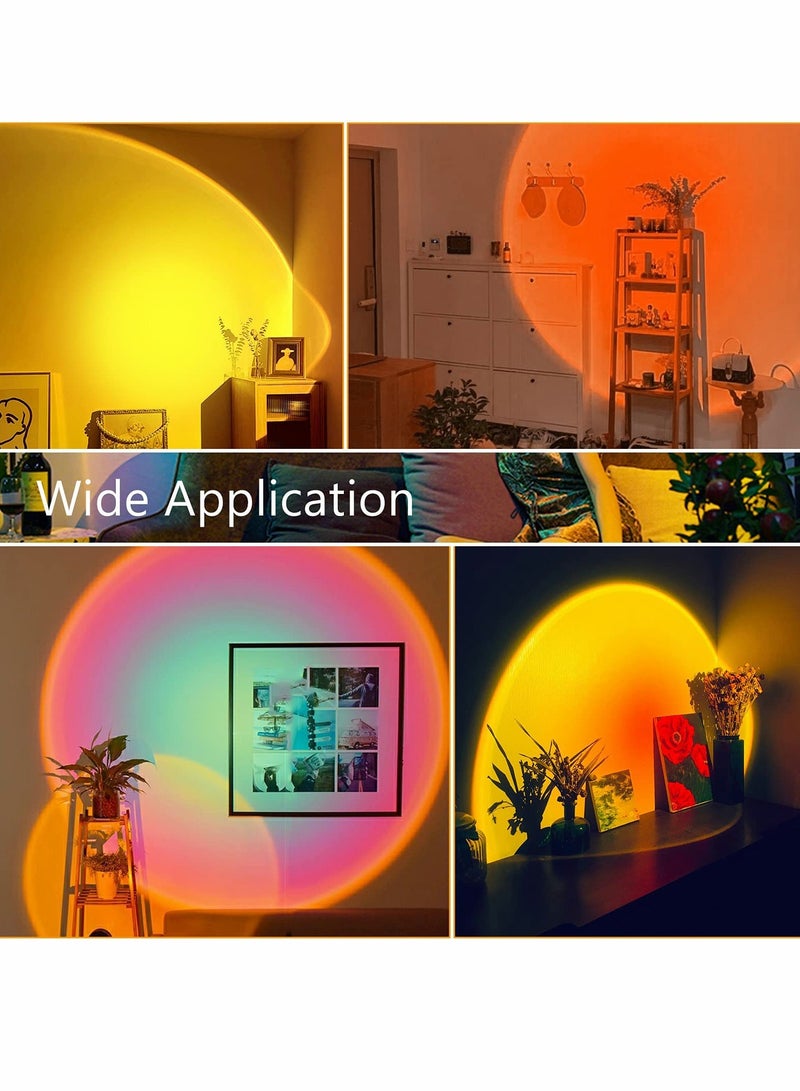 إكسفور Sunset Lights 4 in 1 Projection Sun Lights Create romantic lighting with rainbow, sunset, sunset red and sun effects for photography selfie living room bedroom deco - Image 3