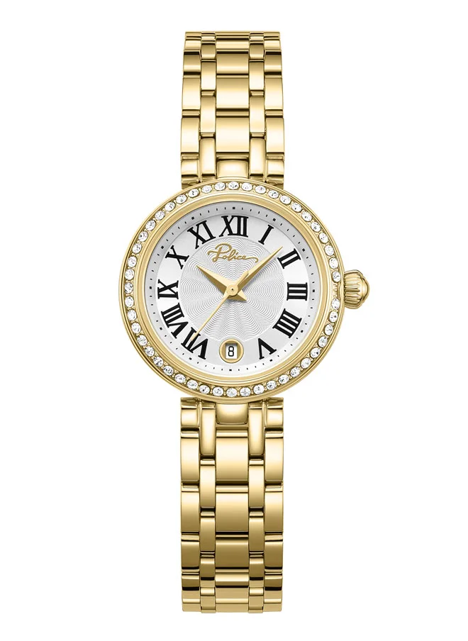 POLICE Denali 36mm Women's Watch with Silver Dial & 316L Stainless Steel 5-Link Bracelet