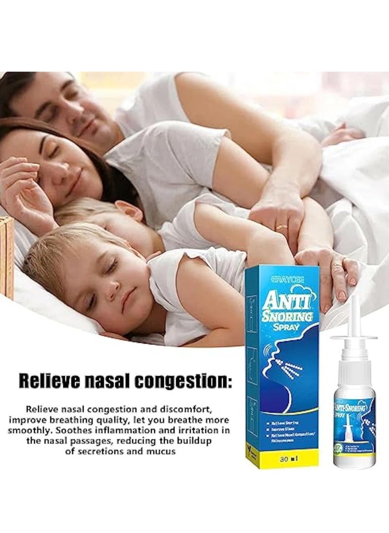 ERAYCEE Snoring Nasal Spray, Anti Snoring Spray, Fast Snore Stopper Drops, Nasal Spray to Improve Sleep, Natural Breathing Relief, Helps Open The Throat  Air Passage While Sleeping, Effective Reduced Snorin  - Image 5
