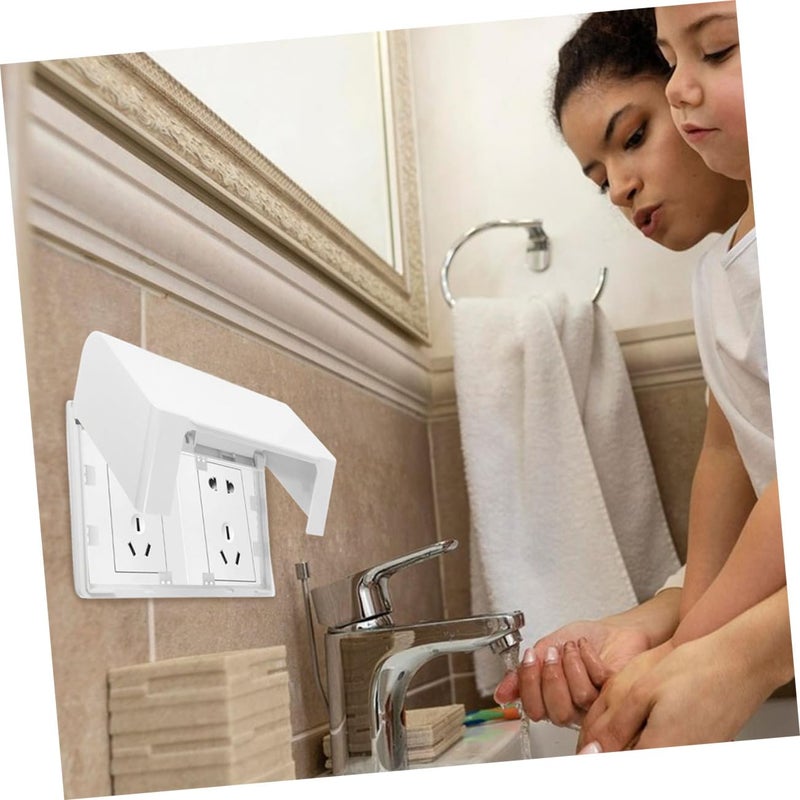 KICHOUSE 2 Pack Adhesive Weatherproof Outlet Box Covers For Wall Easy Installation - Image 5