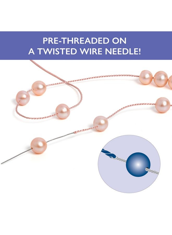 Griffin Griffin Silk Bead Cord Perlseide - White Color - Size 0 (0.30mm) - 2 Meters per Card - Stainless Steel Needle Attached - for Knotting Pearls, Gemstones, Crystals and Beads - Image 3