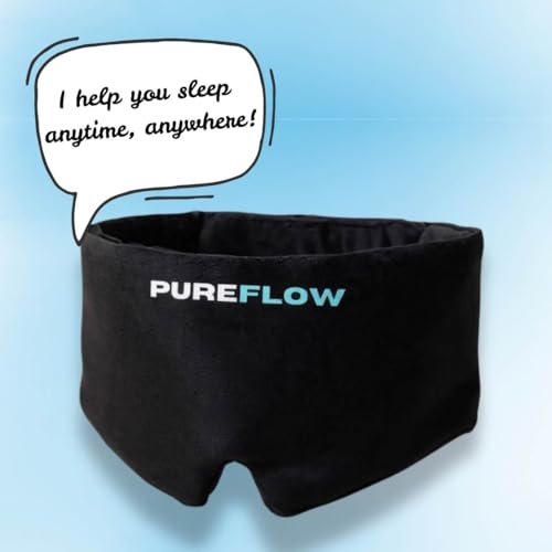 PureFlow Deep Sleep Mask for Men & Women | Ultra-Soft Velvet Eye Mask | 100% Blackout | Adjustable No-Pressure Fit | Perfect for Travel, Meditation & Sleeping | Premium Comfort Sleep Mask - Image 4