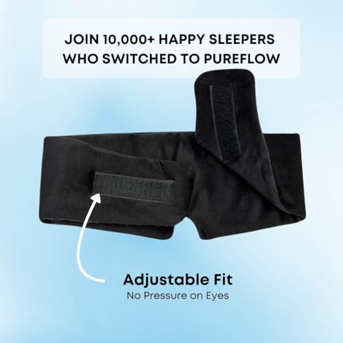 PureFlow Deep Sleep Mask for Men & Women | Ultra-Soft Velvet Eye Mask | 100% Blackout | Adjustable No-Pressure Fit | Perfect for Travel, Meditation & Sleeping | Premium Comfort Sleep Mask - Image 2