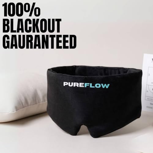 PureFlow Deep Sleep Mask for Men & Women | Ultra-Soft Velvet Eye Mask | 100% Blackout | Adjustable No-Pressure Fit | Perfect for Travel, Meditation & Sleeping | Premium Comfort Sleep Mask - Image 5