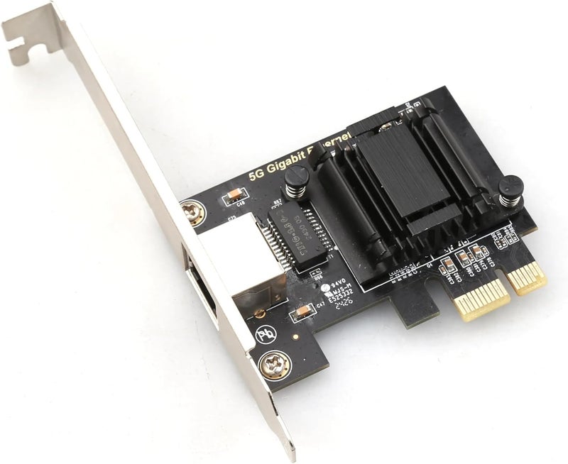 Tenext Realtek Chipset 5 Gigabits Gbps PCIe PCI Express Ethernet Network Interface Card Adapter with Low Profile Bracket for Desktop PC/Mac(No Software) - Image 1