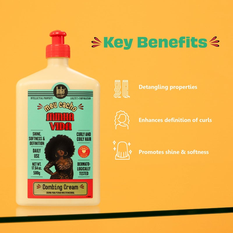 LOLA لولا من ريو - شعري هو حياتي - كريم تمشيط فائق لفك التشابك للشعر الناعم، المتألق، المرطب، والمحدد 17.6 أونصة سائلة - Image 2