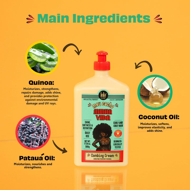 LOLA لولا من ريو - شعري هو حياتي - كريم تمشيط فائق لفك التشابك للشعر الناعم، المتألق، المرطب، والمحدد 17.6 أونصة سائلة - Image 5
