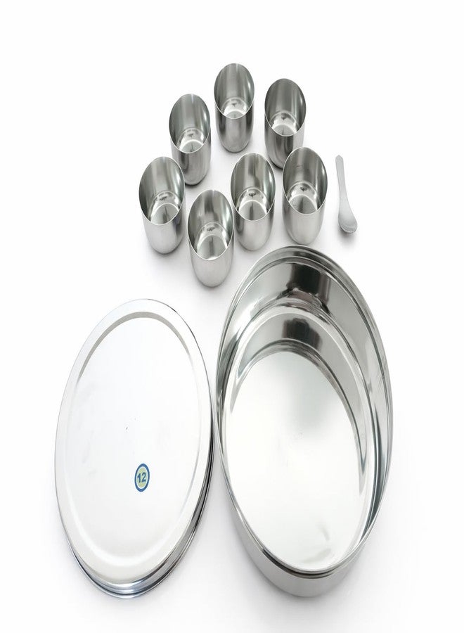 Duodeno Stainless Steel Indian Masala Dabba (20 cm) | 7 Compartments Spice Cups + Spoon | Airtight Kitchen Spice Round Storage Box (Silver) - Image 2