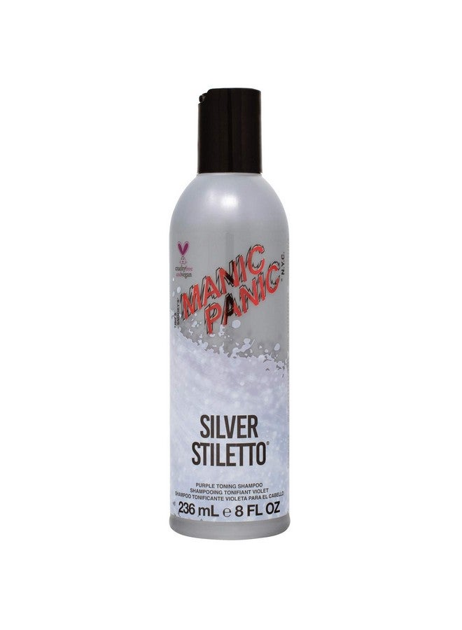 Manic Panic Silver Stiletto Toning Shampoo Sulfate Free Purple Shampoo For Pale Platinum Blondes Grey Blue And Purple Hair Color Tones Brassiness (8Oz) - Image 2